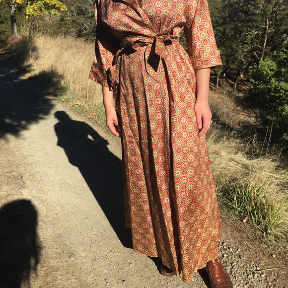 Vintage 50's sleeved hostess dress - Picture 3 of 6